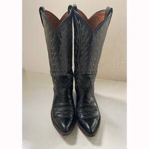 Vintage Nocona Black Cowboy Boots, Size 4.5 Men's/6.5 Women